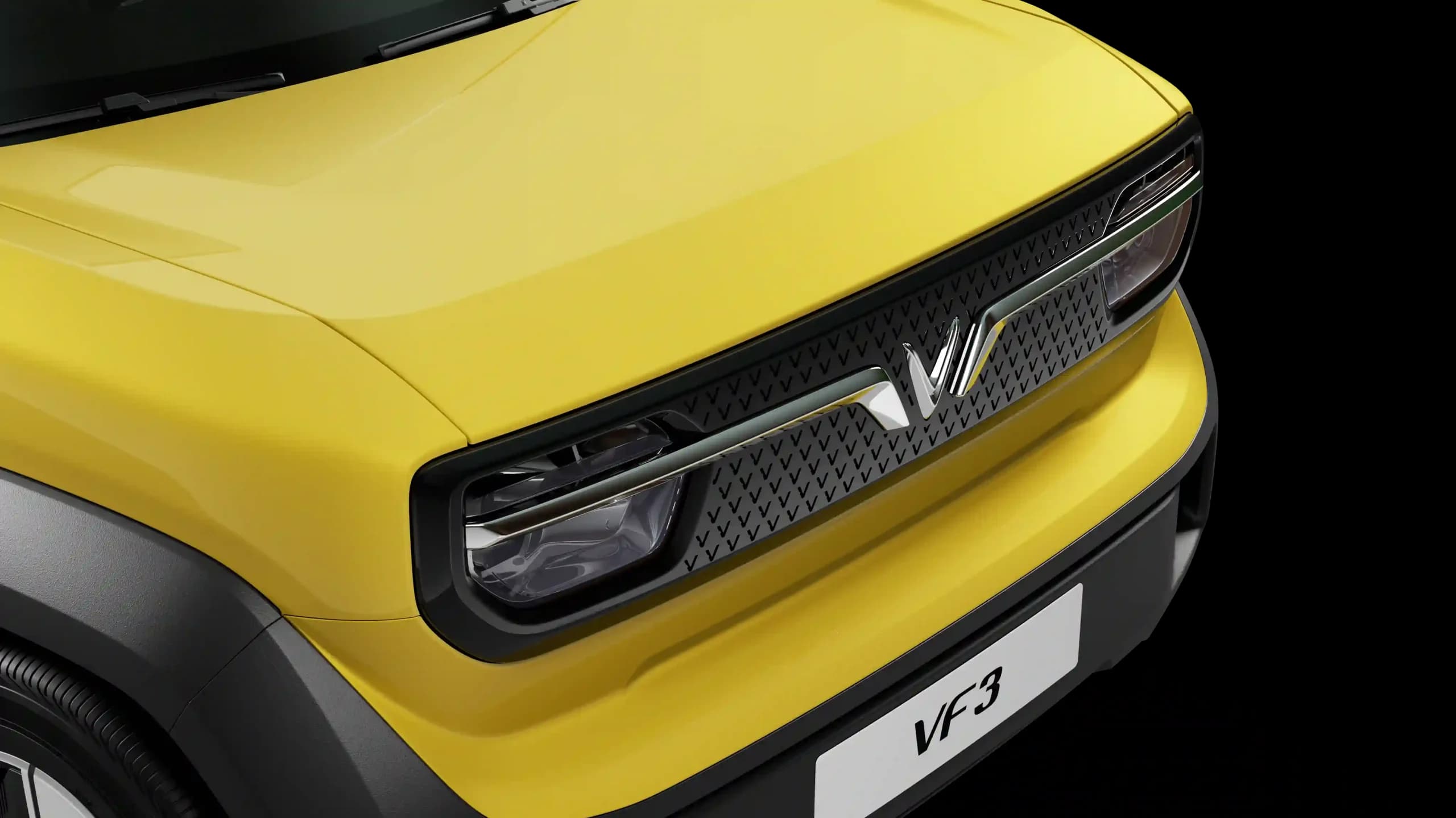 Vinfast VF 3 đầu xe render 3d