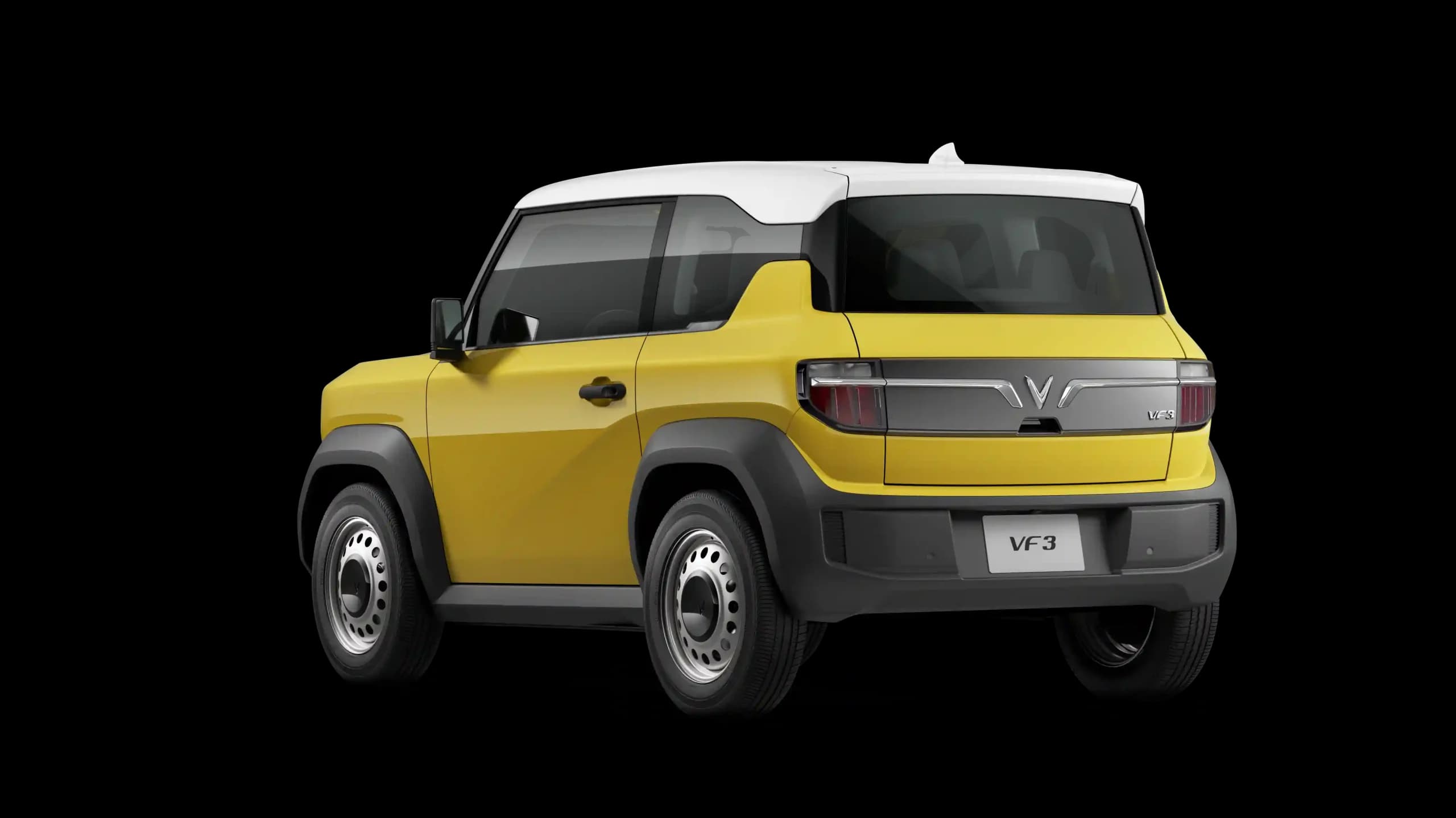 Vinfast VF 3 render 3d phía sau bên trái