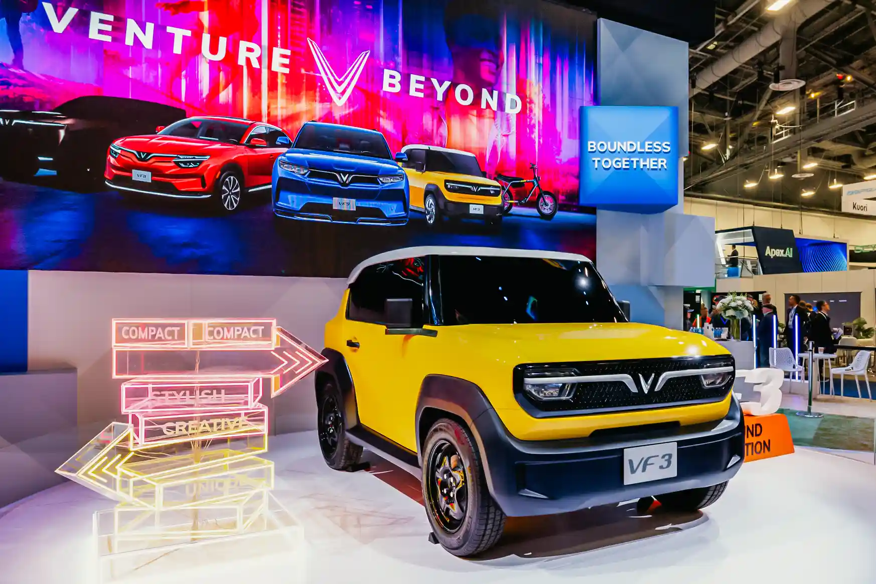 Vinfast VF 3 tại CES 2024 - góc trái phía trước